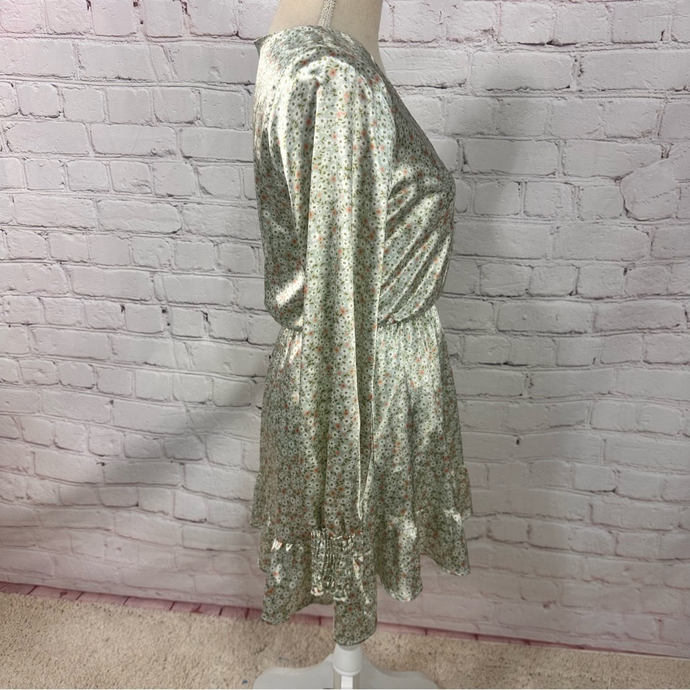 Altered state women’s Easter wedding baby shower dress mini silky floral spring - Picture 7 of 16